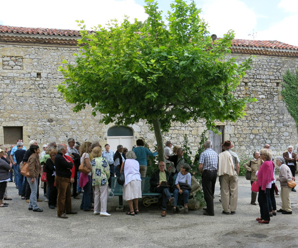 Devant le château de Saint-Orens